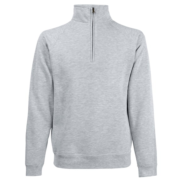 Fruit Of The Loom Mens Premium 70/30 Zip Neck Sweatshirt
