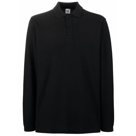Fruit Of The Loom Mens Premium Long Sleeve Polo Shirt