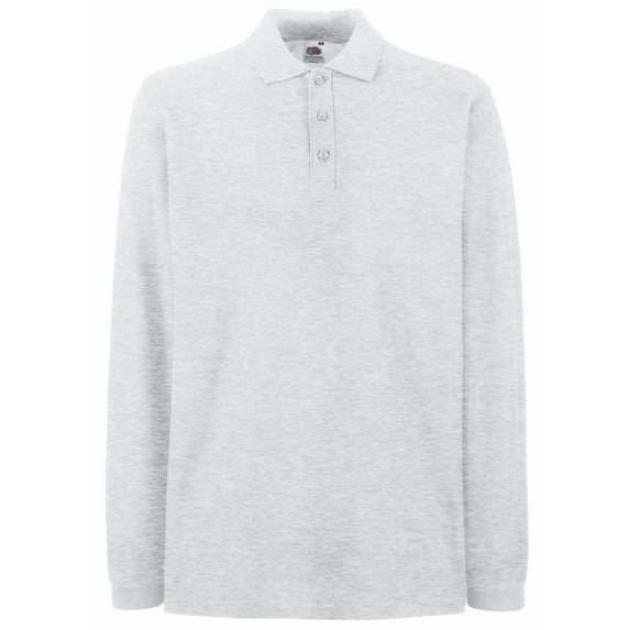 Fruit Of The Loom Mens Premium Long Sleeve Polo Shirt