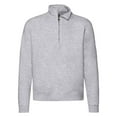 thumbnail image 1 of Fruit Of The Loom Mens Premium Zip Neck Heather Sweatshirt, 1 of 4