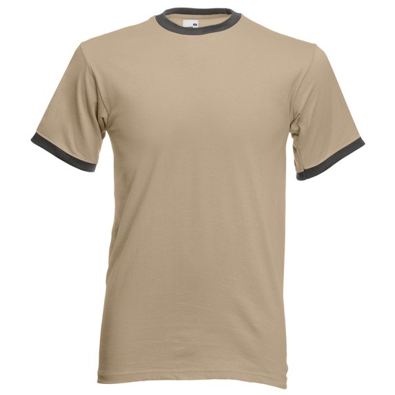Fruit Of The Loom Mens Ringer Short Sleeve T-Shirt