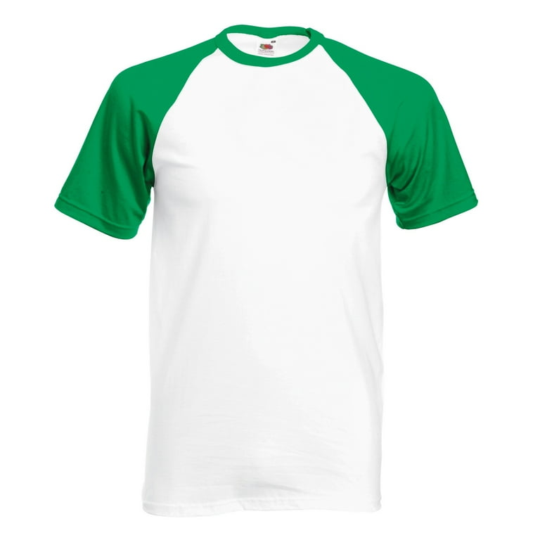 Fruit Of The Loom Mens Short Sleeve Baseball T Shirt Walmart