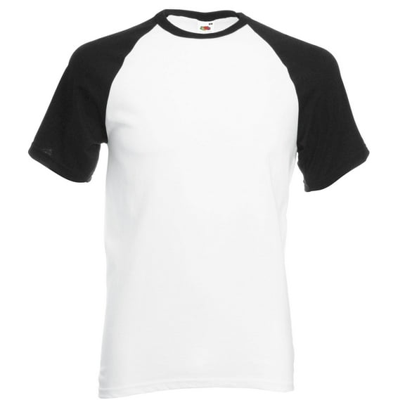 Fruit Of The Loom Mens Short Sleeve Baseball T-Shirt