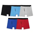 thumbnail image 1 of Fruit Of The Loom Mens Signature Essentials 5 Pack Everyday Stretch Boxer Briefs, Large, Assorted, 1 of 2