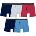 thumbnail image 1 of Men's Fruit of the Loom Essentials 5-Pack True Comfort Boxer Briefs Multicolor, 1 of 3