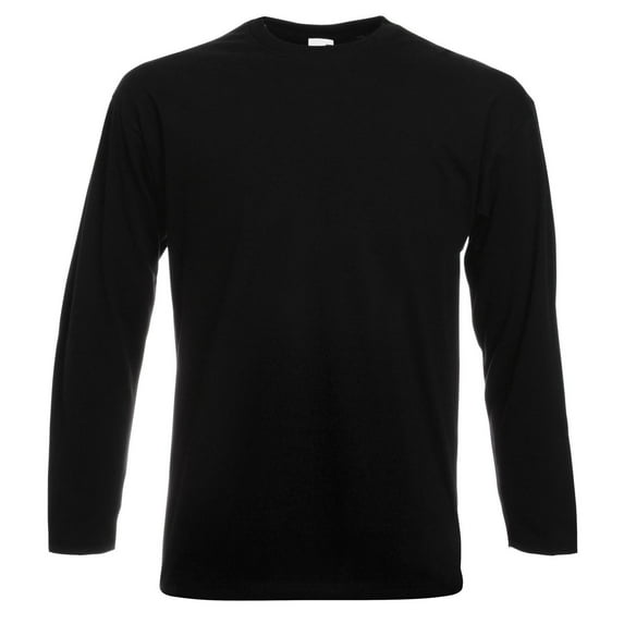 Fruit Of The Loom Mens Valueweight Crew Neck Long Sleeve T-Shirt