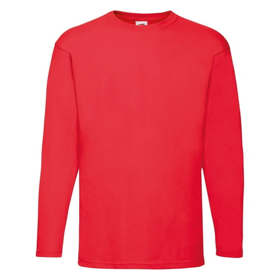 Fruit Of The Loom Mens Valueweight Crew Neck Long Sleeve T-Shirt