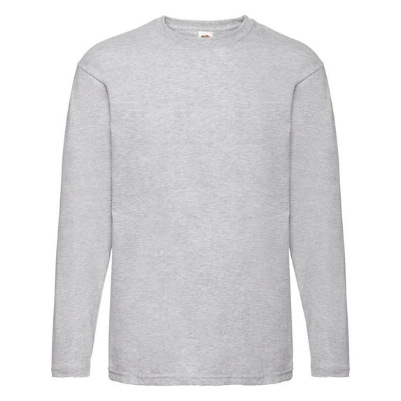 Fruit Of The Loom Mens Valueweight Crew Neck Long Sleeve T-Shirt