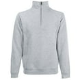 thumbnail image 1 of Fruit Of The Loom Mens Zip Neck Sweatshirt Top, 1 of 4