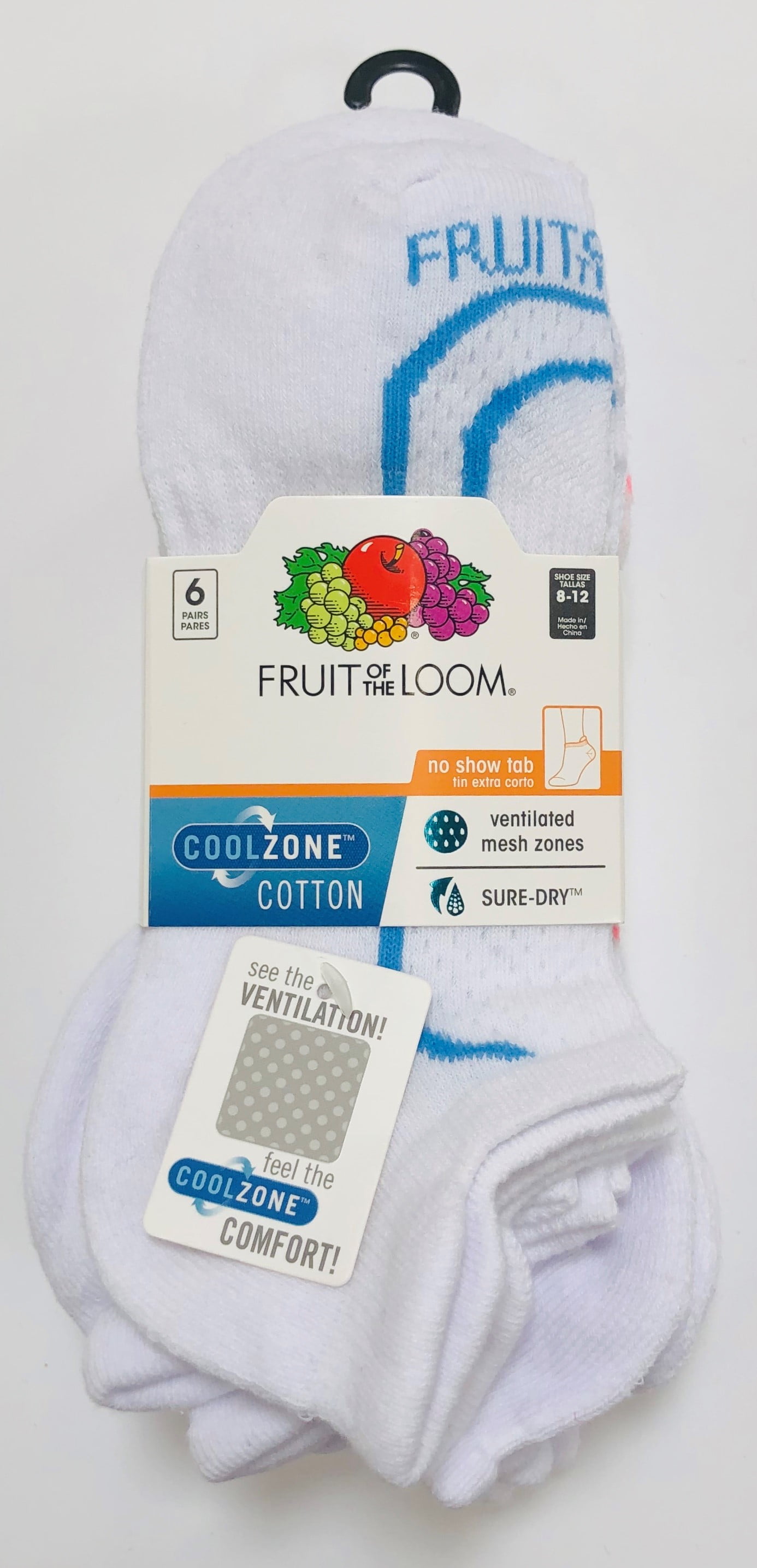 Fruit Of The Loom No Show Tab Comfort Socks, 6 Pairs - Walmart.com