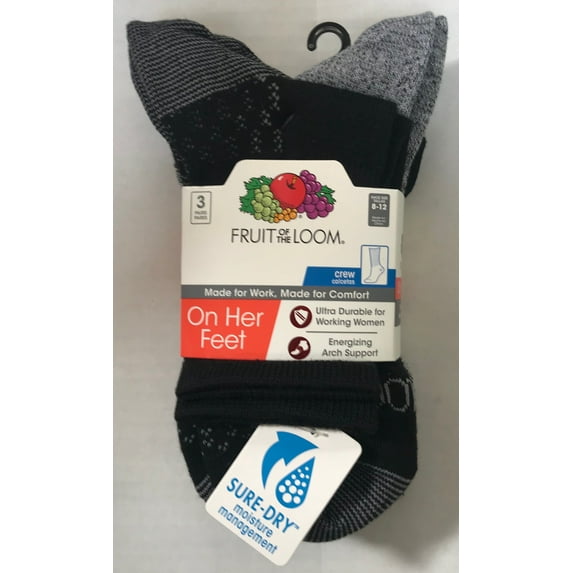 Fruit Of The Loom P3 Ohf Poly Fcrw Cmf Socks