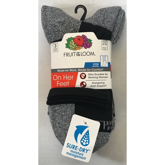 Fruit Of The Loom P3 Ohf Poly Hc Crew Socks