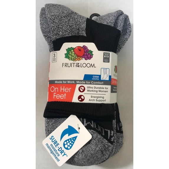 Fruit Of The Loom P3 Ohf Poly Hcrw Cmf Socks