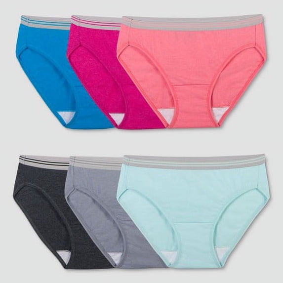 Fruit Of The Loom Women's Briefs (Heather) Size 12, 5 Pack