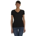 thumbnail image 1 of The Fruit of the Loom Ladies 5 oz HD Cotton V-Neck T-Shirt - BLACK - S, 1 of 2