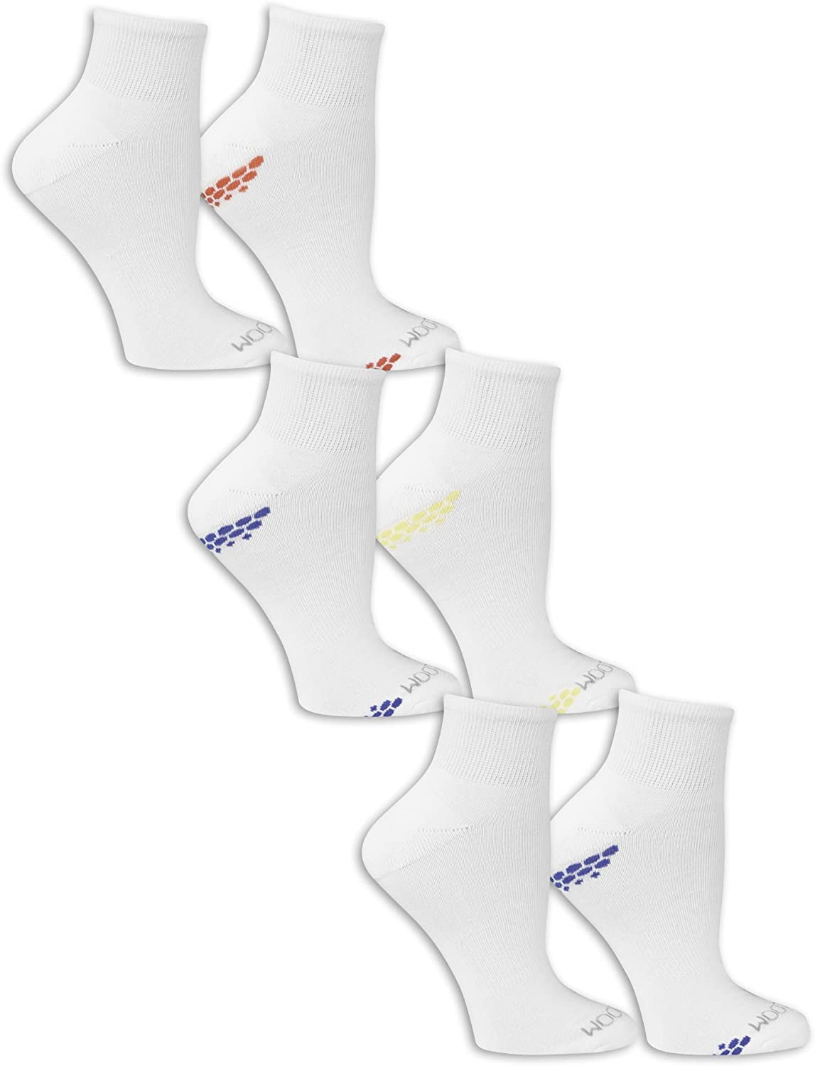 Fruit Of The Loom Womens 6 Pack Ankle Socks - Walmart.com
