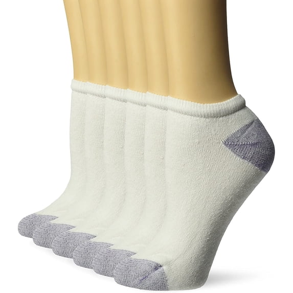 Fruit Of The Loom Womens 6 Pack No Show Socks, Shoe Size 4-10, Assorted 2