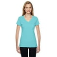 thumbnail image 1 of Fruit Of The Loom Womens Sofspun Junior Fit V-Neck T-Shirt, 3XL, Scuba Blue, 1 of 5
