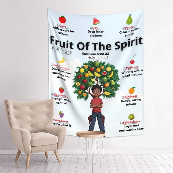 Fruit Of The Spirit Anime Tapestry Indian Wall Hanging Tapestries Room Decor For Bedroom Living Room Dorm