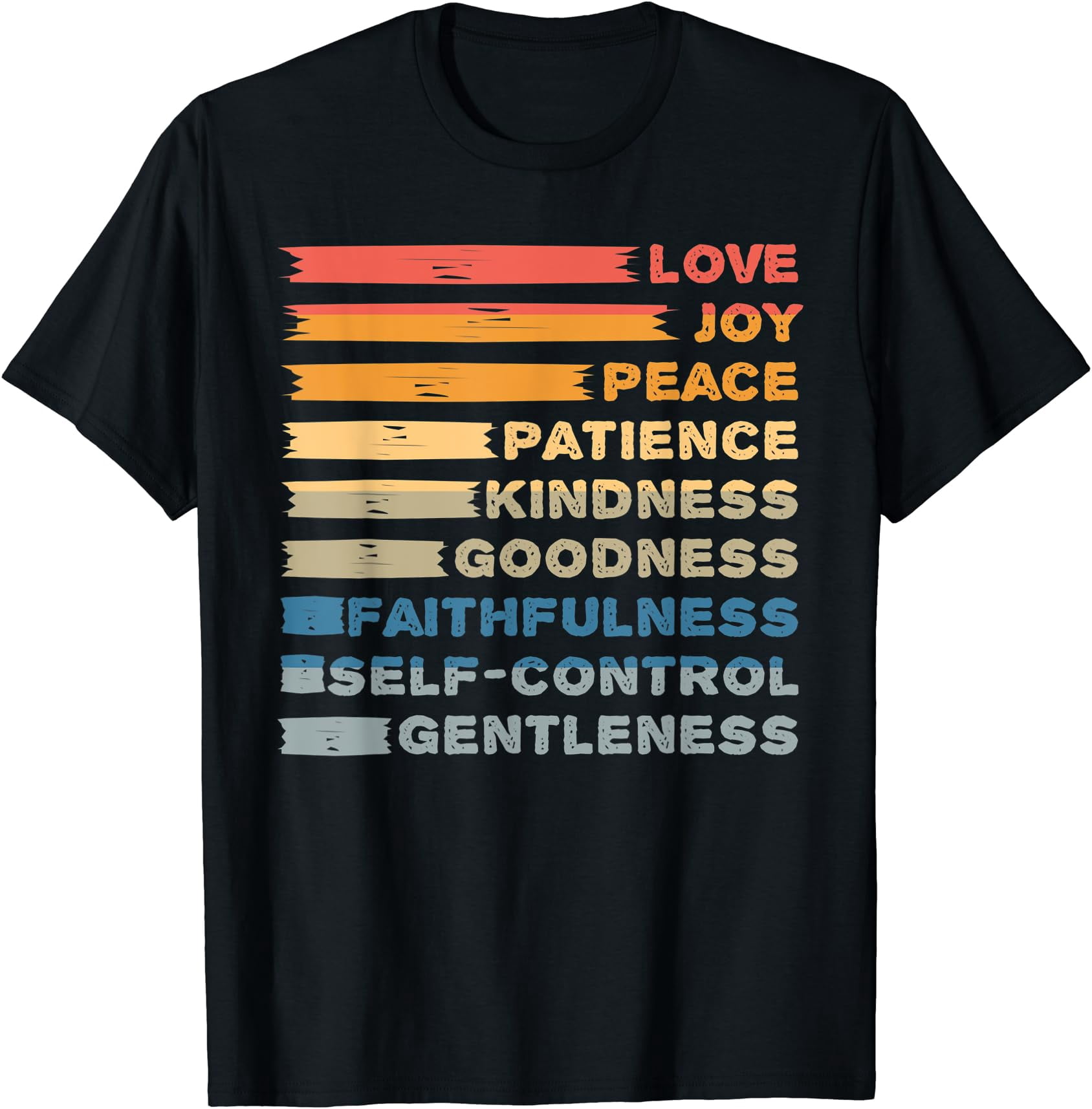 Fruit Of The Spirit Christian Bible Verse Love Joy Peace T-Shirt ...