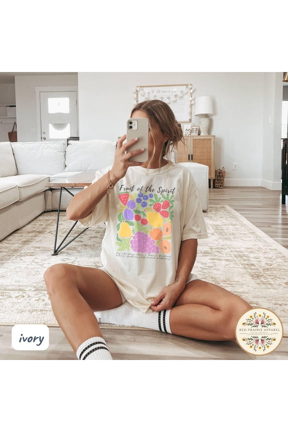 Fruit Of The Spirit Christian Boho Clothes Bible Verse Faith Apparel Strawberry T-Shirt