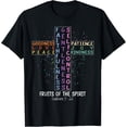 thumbnail image 1 of Fruit Of The Spirit Christian Cross Religious Bible Verse T-ShirtMen and women, Black T-shirt, size: Extra large, 1 of 4
