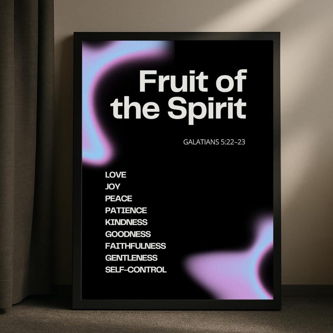 Fruit Of The Spirit Print Galatians 5:22-23 Christian Wall Art ...