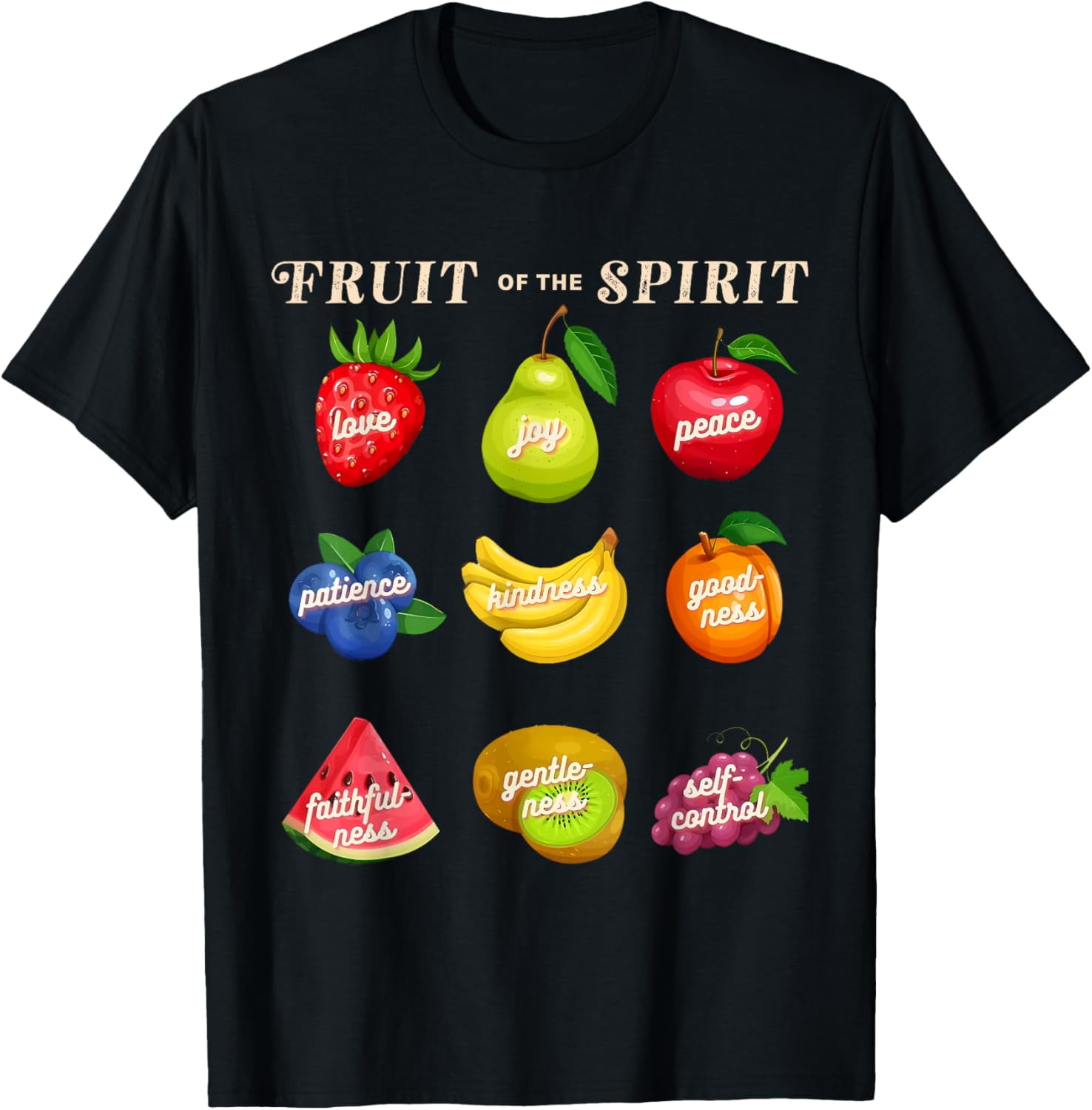 Fruit Of The Spirit Shirt Vintage Women Christian Religious T-Shirt100 ...