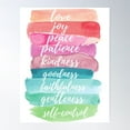 thumbnail image 1 of Fruit Of The Spirit Watercolor Rainbow Design Poster Wall Art, Modern Wall Decor For Living Room Bedroom, 8x12 UNFRAMED, 1 of 3