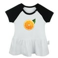 thumbnail image 1 of Fruit Orange Pattern Dresses For Baby, Newborn Babies Skirts, Infant Princess Dress, 0-24M Kids Graphic Clothes (Black Raglan Dresses, 0-6 Months), 1 of 4