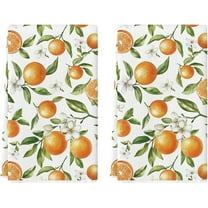 Fruit Orange Summer Kitchen Towels Dish Towels, 18x26 Inch Farmhouse Flowers Decoration Hand Towels Set of 2