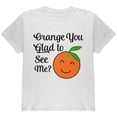 thumbnail image 1 of Fruit Orange You Glad to See Me Aren't Youth T Shirt White YXL, 1 of 1