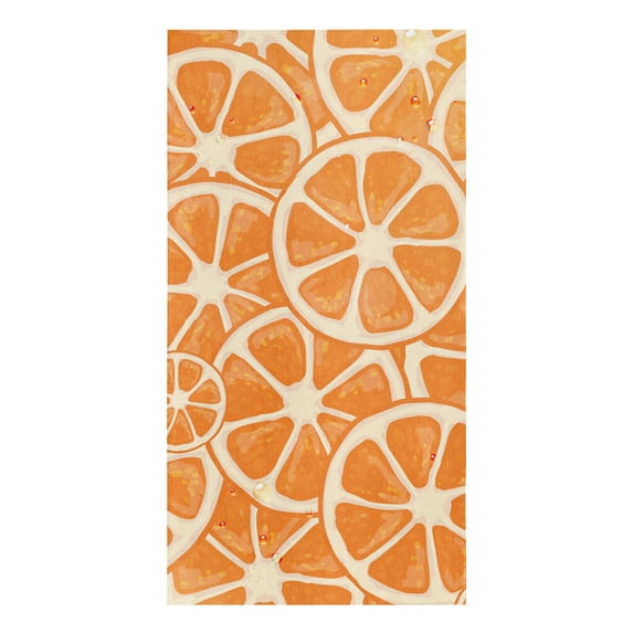 Fruit Oranges Green Leaves Microfiber Kitchen Hand Towel Dish Cloth Tableware Household Cleaning Towel Utensils for Kitchen