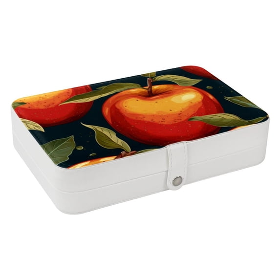 Fruit PU Leather Jewelry Display Organizer Box with Removable Compartment, Portable Jewelry Organizer