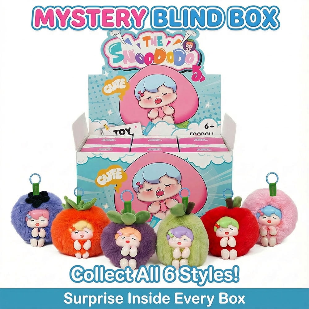 Fruit Party Series Mystery Blind Box - Cute Fruit Plush Keychain Bag Charm, Soft Stuffed Toy for Girls & Collectors, Surprise Gift (Random Style)