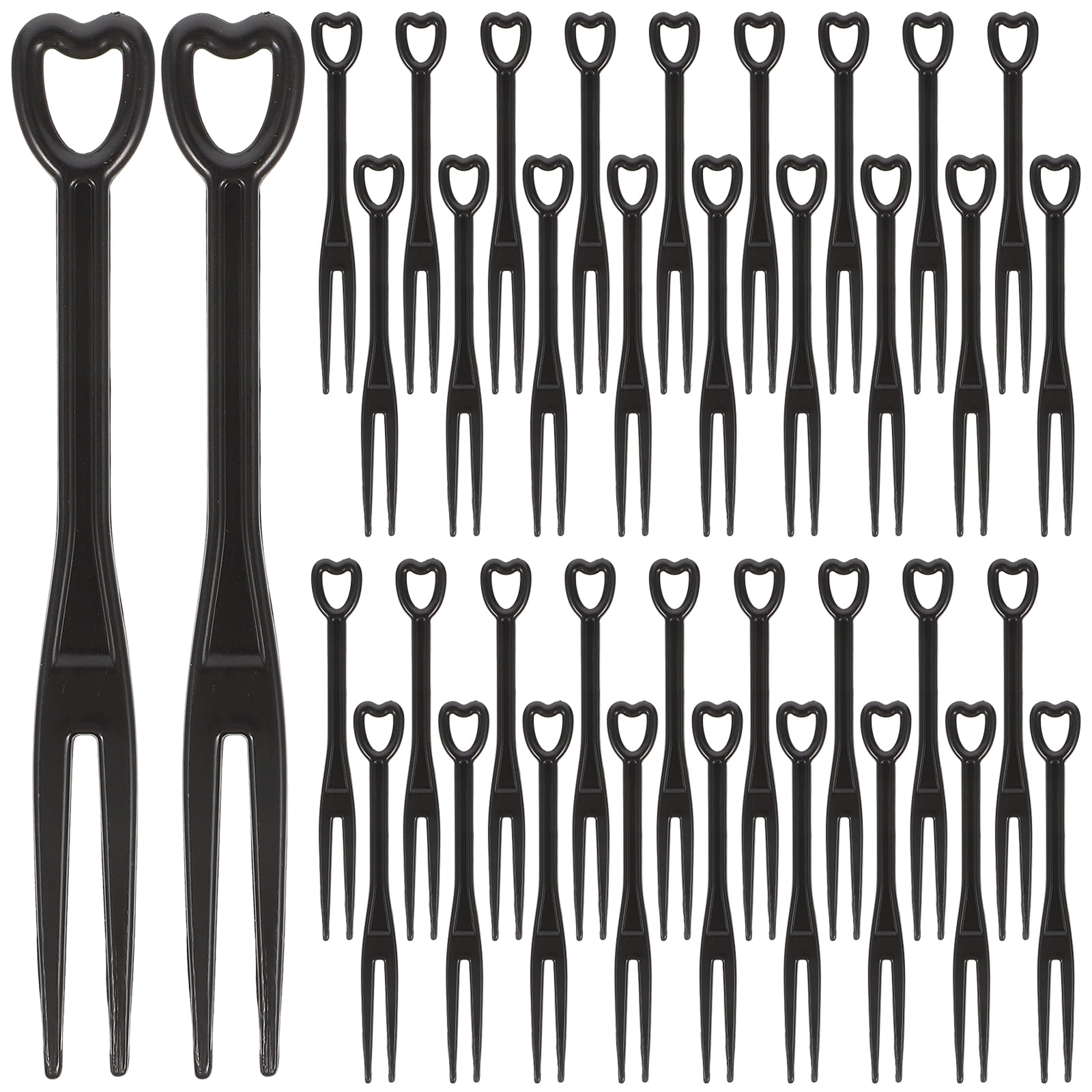 Raindrops Fruit Fork Picks Plastic 200Pcs 3.5x0.5x0.4In