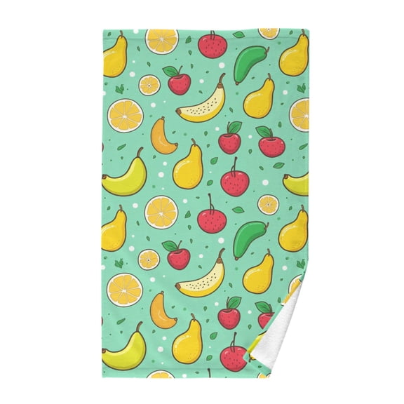 Fruit Pattern Hand Towel Cotton 16x28 in Soft Absorbent Quick Dry Bath Face Towel
