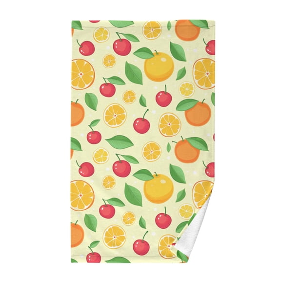 Fruit Pattern Hand Towel Cotton 16x28 in Soft Absorbent Quick Dry Bath Face Towel