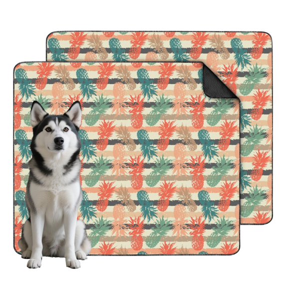 Visual Reference: Fruit Pattern Dog Crate Pad Washable Reusable Absorbent Pee Mat