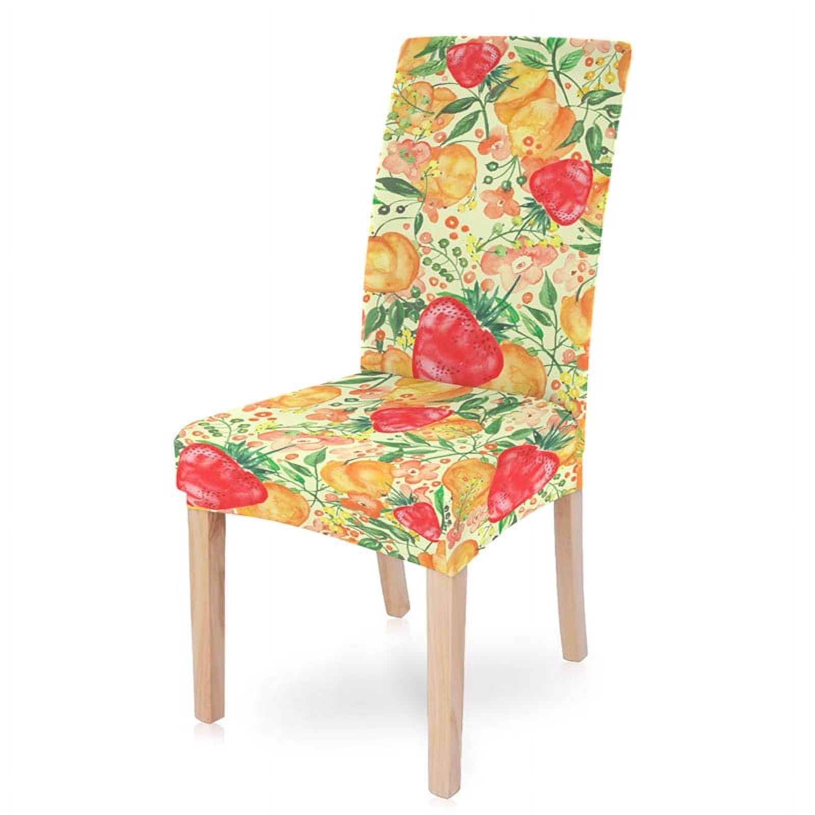 Fruit Pattern Stretch Chair Cover Kitchen Seat Covers Dust Proof