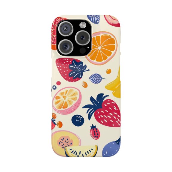 Fruit Pattern Tough Case for Apple iPhone, Dual-Layer Protective Cover