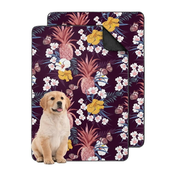 Fruit Patterns Dog Pee Pads Washable, Reusable Non-Slip Potty Training Pads for Indoor Crate and Floor Use (Fruit patterns, 24" x35")