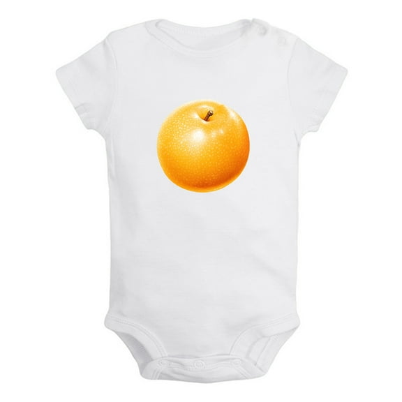 Fruit Pear Image Print Rompers For Babies, Newborn Baby Unisex Bodysuits, Infant Jumpsuits, Toddler 0-24 Months Kids One-Piece Oufits (White, 18-24 Months)