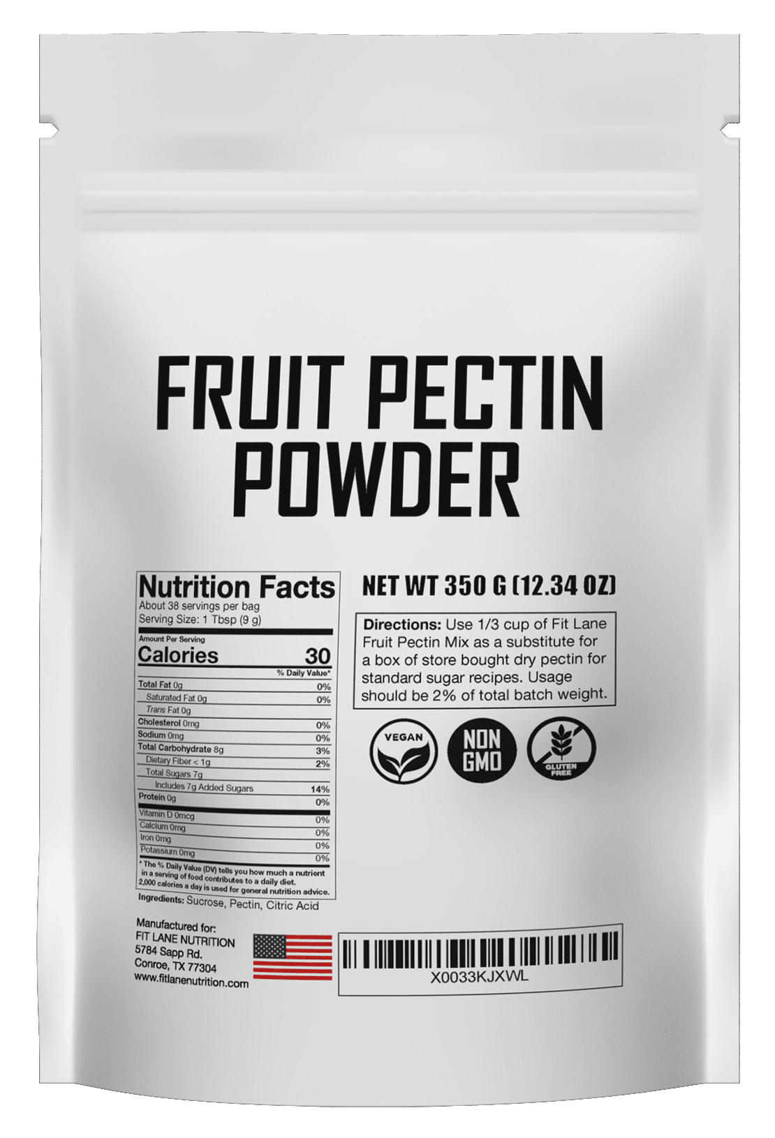 Fruit Pectin Powder for Jams and Jellies. Natural, Vegan and NONGMO