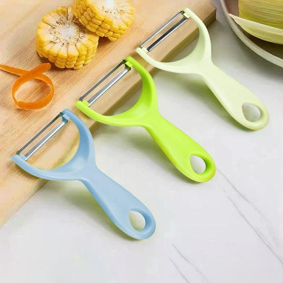 Fruit Peeler Paring Knife | Compact Multifunctional Kitchen Tool | Stainless Steel Blade & Grater | Dual-Side Digging Tips | Hanging Hook | Blue Green | 14x6.5x1 cm | 23g | Single Pack