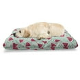 thumbnail image 1 of Fruit Pet Bed, Watermelon Slices on Pastel Colored Background Pop Art Fresh Food, Chew Resistant Pad for Dogs and Cats Cushion with Removable Cover, 24" x 39", Almond Green Dark Coral, by Ambesonne, 1 of 4