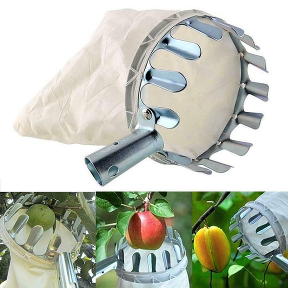 Fruit Picker Basket Bag Picking Apples Oranges Tree Grab-Cloth Gardening Tool Fruit Harvester Pole Reaching Tool