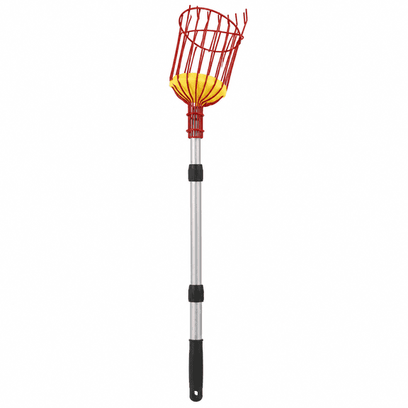 Fruit Picker Basket Head, Adjustable Reach Fruits Picker Catcher Tool, Fruit Picker Pole with Basket, for Apple Mango Avocado Lemon Fig Peach Citrus Orange Fruit Picker