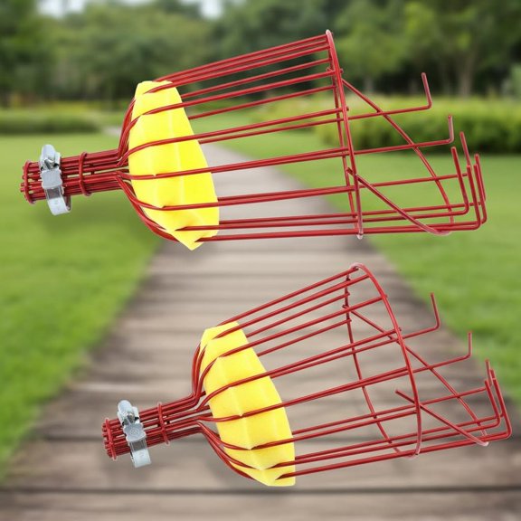 Fruit Picker Basket Head, Fruit Harvesting Tool for Gathering Apple Mango Orange Avocados Lemon Peach, Grabber Tool with Foam Cushion to Prevent Bruising (Pole Not Included)