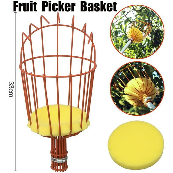 Fruit Picker Basket Tree Fruits Picking Harvesting Tool Gardening Supplies Metal